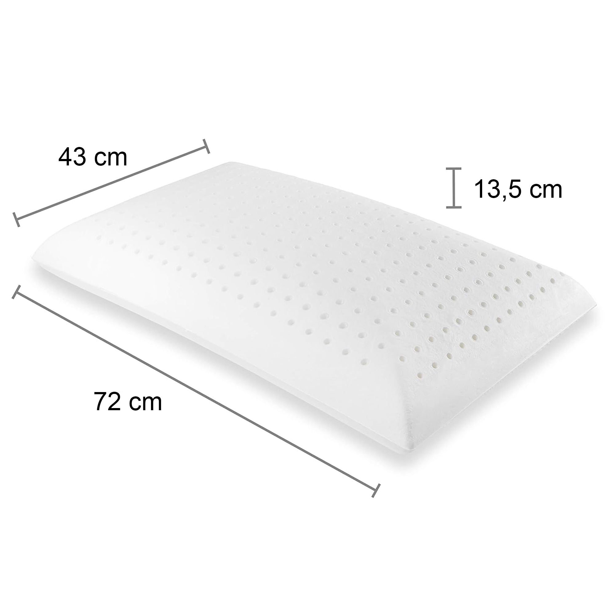 Guanciale Memory Standard H 13,5 cm bianco Dormirè